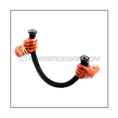 Gasmask-tube T50-D-FF highly flexible with length 50 cm = 20 inch and gasmask-connectorthreads female to female
